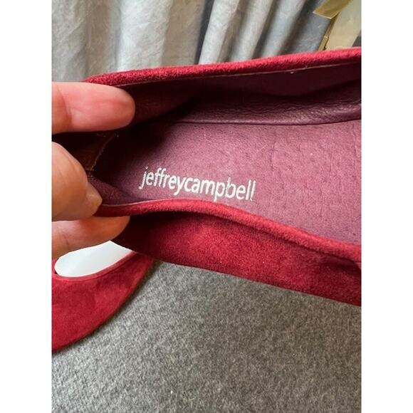 Jeffrey Campbell Burgundy Suede Loafers - Picture 6 of 8